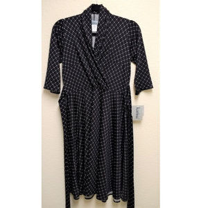 Karina - Ruby Dress - Blk & Wt. Cross Dots (XS)